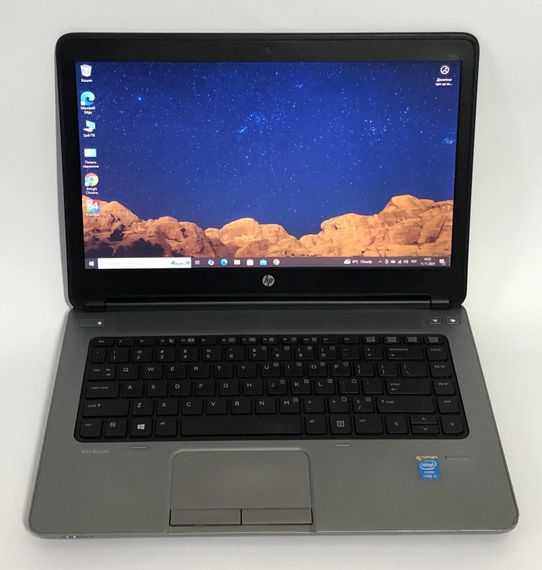 Ноутбук Б-клас HP ProBook 640 G1 / 14" (1366x768) TN / Intel Core i3-4000M (2 (4) ядра по 2.4 GHz) / 8 GB DDR3 / 320 GB HDD / Intel HD Graphic 4600 / WebCam / DVD-ROM / Win 10 Pro б/в | Зображення 1
