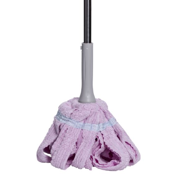 Швабра телескопическая для мытья пола универсальная веревочная швабра с самоотжимом для уборки Фиолетовый HP-35015-13V | Зображення 1
