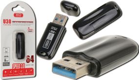 Флеш-пам'ять XO U30 USB 3.0 128ГБ чорна (MAW-41590_830)