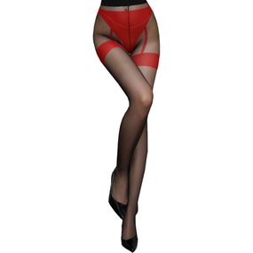 Еротичні колготки з вирізом Babydoll 46 Червоний 8018-2