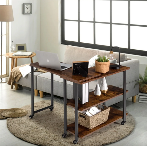 Стол L-образный Costway King вращающийся в стиле Loft | Зображення 8