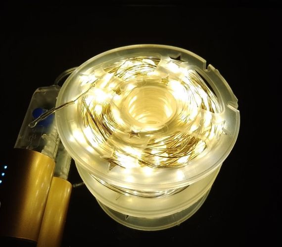 Гирлянда от USB "светодиодные капли" 50м, 500LED, теплый белый цвет, 8 режимов + пульт | Зображення 1