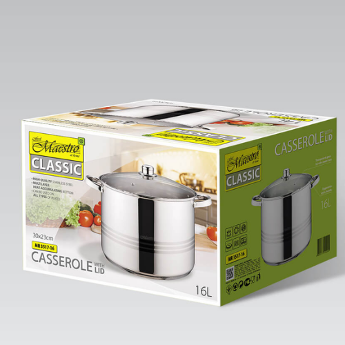 Каструля 16л 30*23см MR-3517-16 Maestro | Зображення 2
