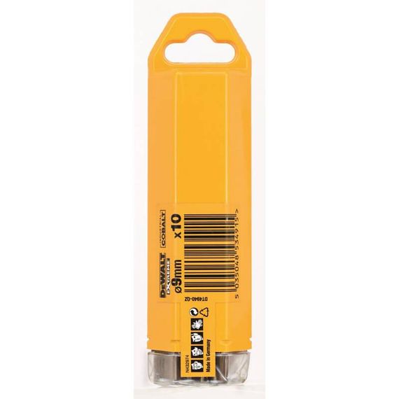 Сверло по металлу 9мм EXTREME INDUSTRIAL COBALT 10шт  DeWALT DT4940