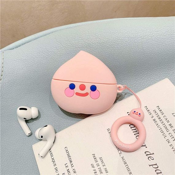 Силіконовий футляр Smile Fruits series для навушників AirPods 1/2 + кільце | Зображення 2