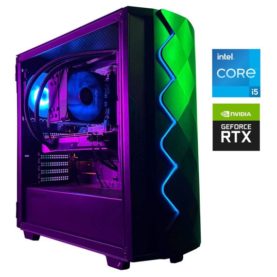 Ігровий ПК GAMING PC Tower / Intel Core i5-12400F (6 (12) ядер по 2.5 - 4.4 GHz) / 16 GB DDR4 / 500 GB SSD / nVidia GeForce RTX 3070, 8 GB GDDR6, 256-bit б/в