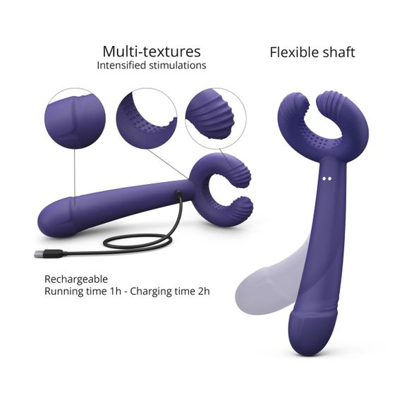 Багатофункціональний вібратор Love To Love PLEASE ME Фіолетовий (3 мотори, 16 режимів) | Зображення 3