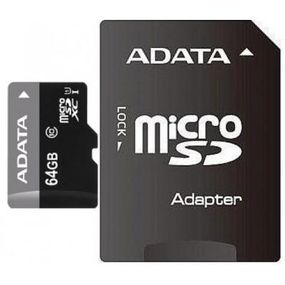Карта памяти ADATA 64GB microSD class 10 UHS-I (AUSDX64GUICL10-RA1) (AUSDX64GUICL10-RA1)