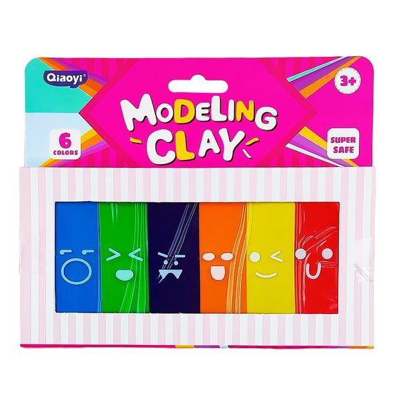 Пластилин "Modeling Clay" 8022 самозастывающий, 6 цветов, 100 грамм