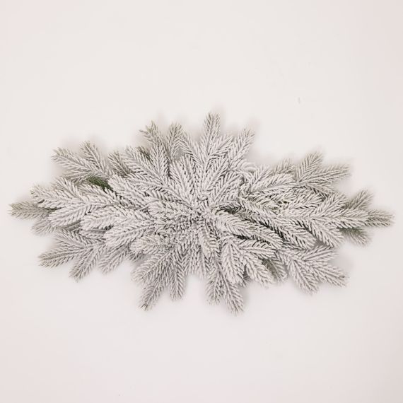 Новорічна хвойна гірлянда лита засніжена Північна зірка 60*35 см TD-NSTSN1 | Зображення 1