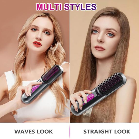 Бездротова щітка-випрямляч для волосся Homely Life — 5000 мА·год, компактна, з керамічним покриттям | Зображення 7