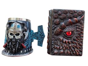 Подарунковий набір Кухоль 3D Молот Тора Бородастий Вікінг і Блокнот 3D «Око Пламінного Дракона»