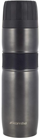 термос 950мл із силіконовою накладкою black