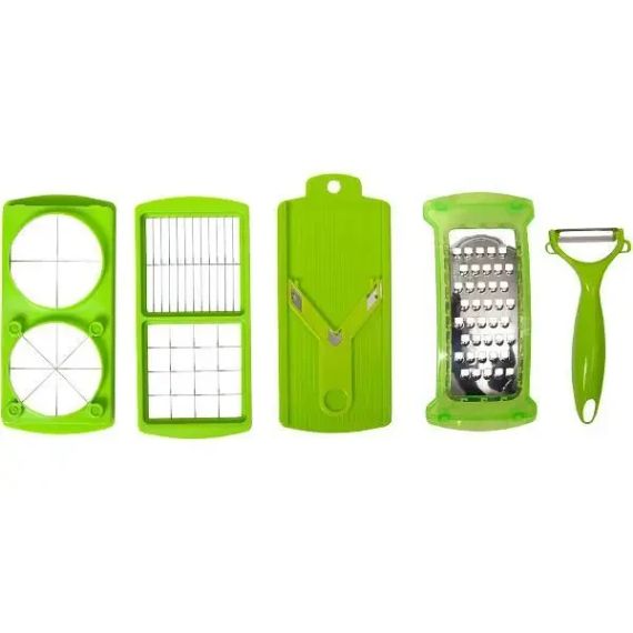 Овощерезка с насадками и контейнером 1.5 л для нарезки Nicer Dicer X3-180 29×14×12 см | Зображення 3