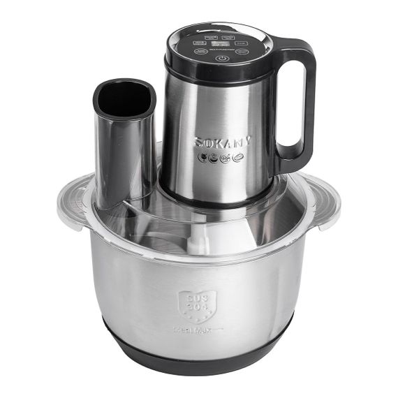 Чоппер измельчитель кухонный электрический 800 Вт с чашей на 3,5 литра мясорубка Sokany SK-06036 | Зображення 4