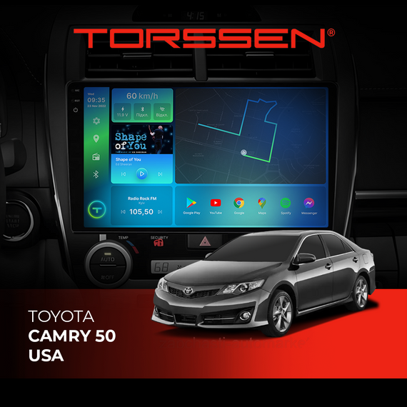 Штатна магнітола Torssen 2K Toyota Camry 50 USA F106128 4G Carplay DSP