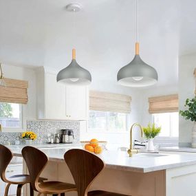 Підвісні світильники iDEGU 2 шт, лампа E27 для кухні, кафе, бару, ретро лофт світильник, метал дерево