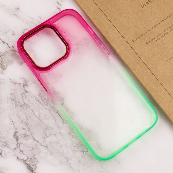Чохол TPU+PC Fresh sip series для Apple iPhone 13 Pro (6.1") Салатовий / Рожевий | Зображення 2