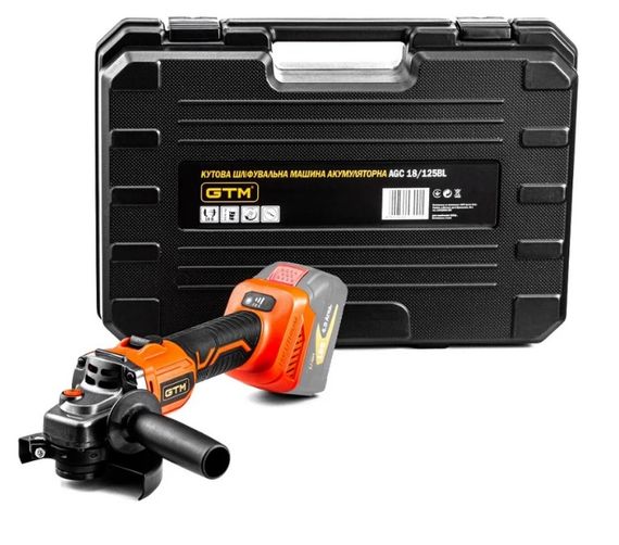Кутова шліфувальна машина GTM AGC18/125BL 18В без АКБ та ЗП | Зображення 1
