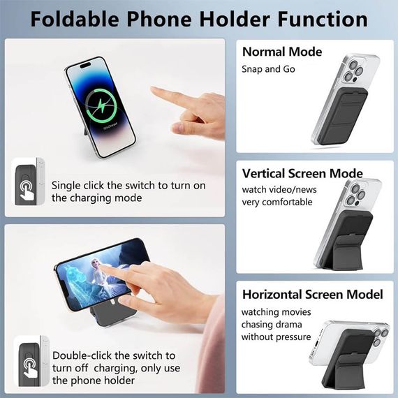 Портативний ЗП Power Bank JJT-A27-1 PD20W+QC 22.5W з БЗП 10000 mAh Black | Зображення 3