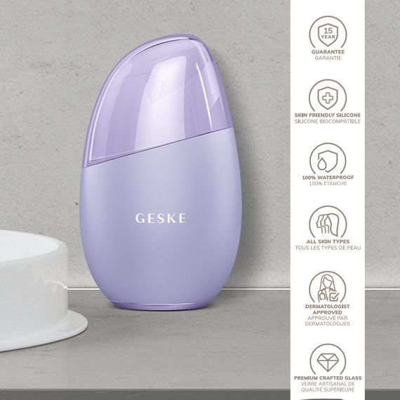 Масажер для обличчя GESKE Cool&Warm Eye and Face Massager 7в1 purple | Зображення 2