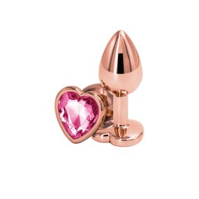 Анальна пробка NS Novelties Rear Assets — Rose Gold Heart — Small — Pink Sex Aura