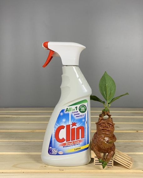 Clin Lemon 500 мл — Засіб для миття вікон і дзеркал без розводів, з ароматом лимону