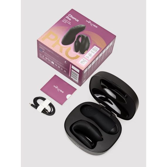 Вібратор для пар We-Vibe Chorus Pro Satin Black з пультом і додатком, чорний Sex Aura | Зображення 1