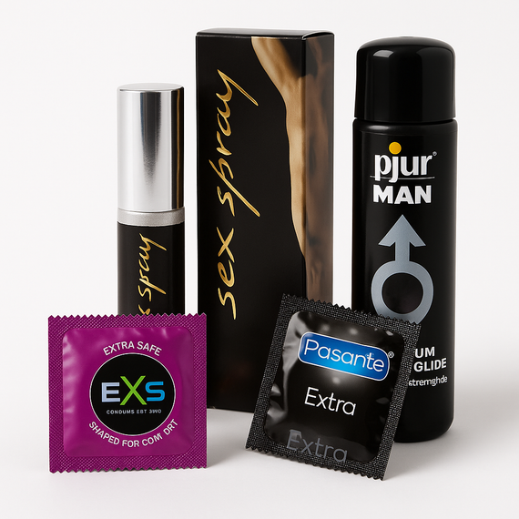 COMBO набір для нього - (Спрей Ruf + pjur MAN + EXS, PASANTE EXTRA) XL