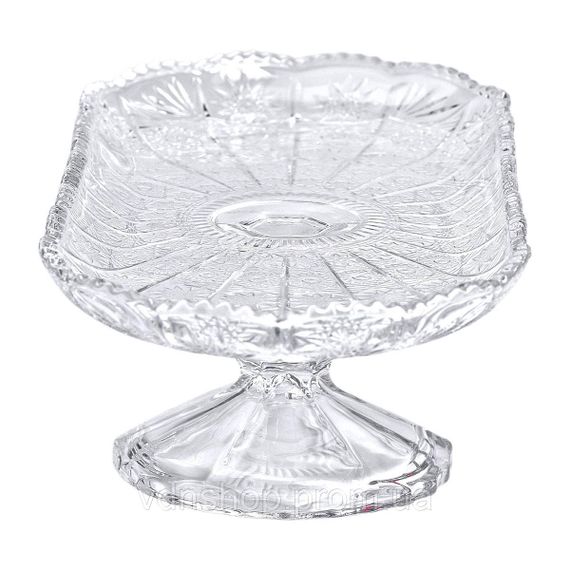 Фруктовниця скляна на ніжці 33.5х15х10 см овальна ваза для фруктів HP-YH-82 | Зображення 5