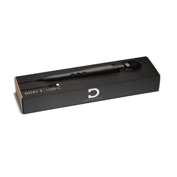Вібромасажер DOXY3 USB-C Massager MATTE BLACK Sex Aura | Зображення 4