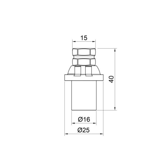 Заглушка прес Icma 16х2 No417 | Зображення 1