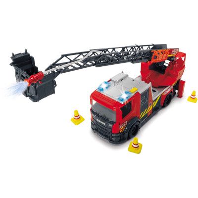 Спецтехника Dickie Toys Пожарная машина Скания с телескопической стремянкой, со звуком и световыми эффектами | Зображення 3