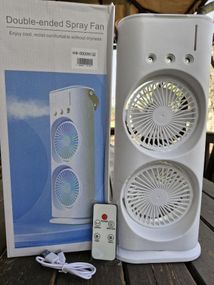 Вентилятор настольный двойной с охлаждением Double-ended Spray Fan LED