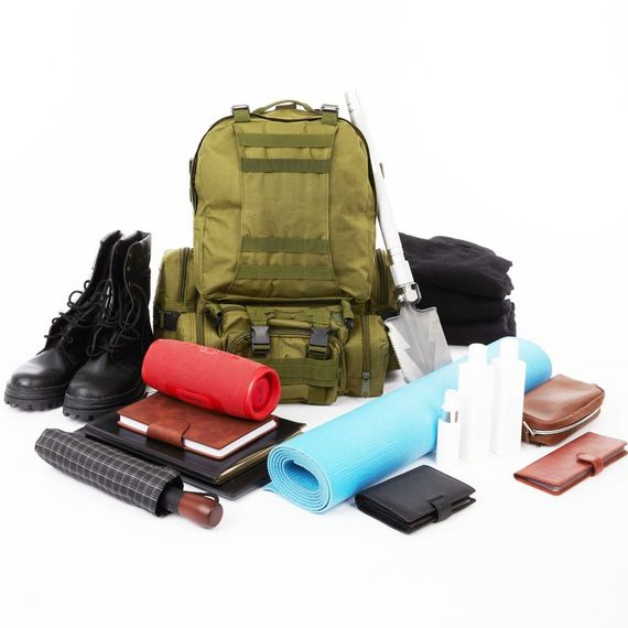 Рюкзак тактичний 55л з трьома підсумками! Якісний штурмовий для походу подорожей великий рюкзак баул | Зображення 6