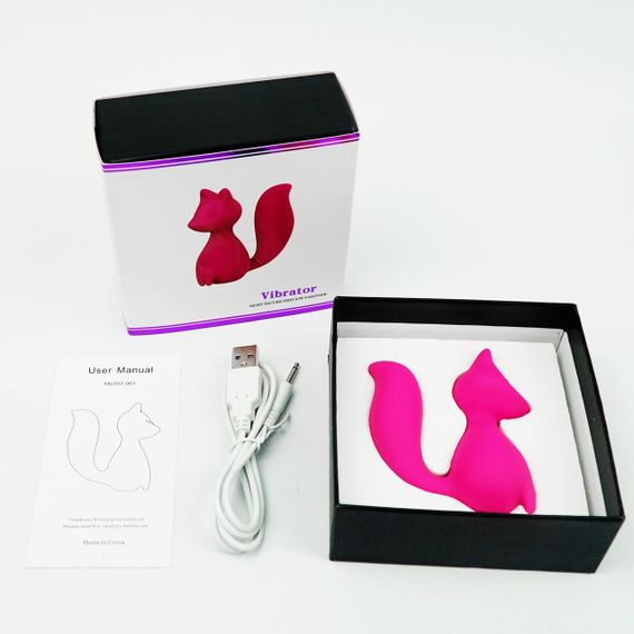 Міні-вібратор кліторальний Every Night Toys Doris у формі лисиці червоний, 10 режимів вібрації Sex Aura | Зображення 5