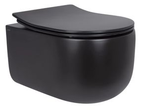 Унітаз підвісний Qtap Taurus Ultra Quiet, з сидінням Slim Duroplast/ Soft-close/ Quick Release QT2433084EUQMB