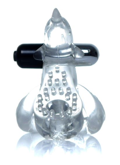 Ерекційне вібро кільце BOSS - Dolphin Vibro CockRing Clear, BS6700050 Sex Aura | Зображення 2