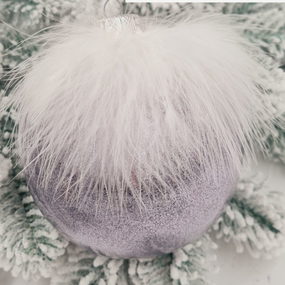 Ялинкова куля Пір'їнка d10см КС | Зображення 1