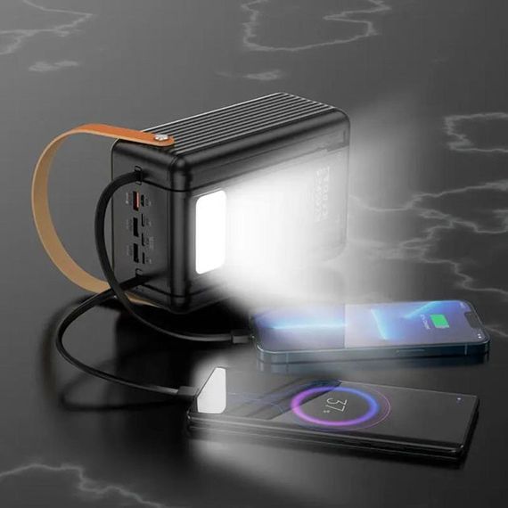 Зовнішній акумулятор повербанк BOROFONE BJ32 power bank 80000mAh швидка зарядка 22.5W YR-83 | Зображення 1