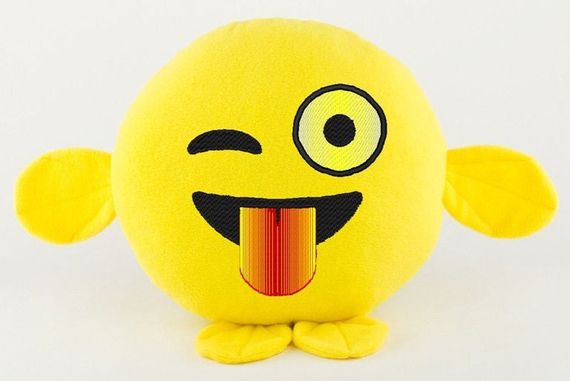 Подушка-игрушка смайлик стильная автомобильная мягкая игрушка 35 см флис желтый