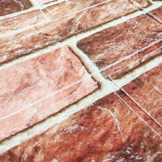 Самоклеюча 3D панель під коричневу катеринославську цеглу 20000x700x3мм SW-00001469 | Зображення 2