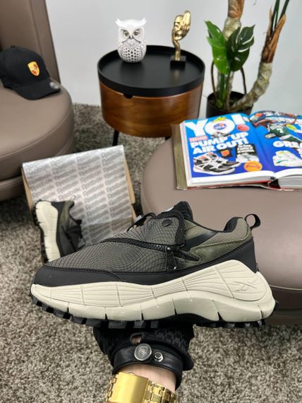 Мужские кроссовки New Re3ebok Zig Kinetica 2.5 Edge x Spyder Khaki Black (Waterproof) | Зображення 6