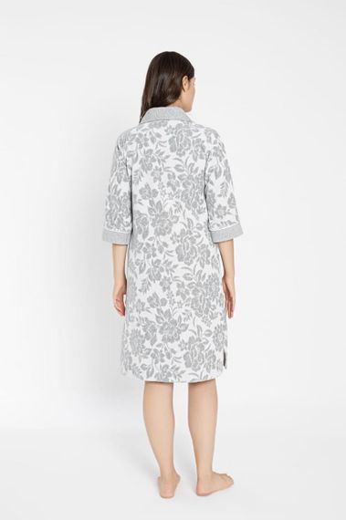 Женский халат Nusa 0505 на молнии, серый 3XL | Зображення 6