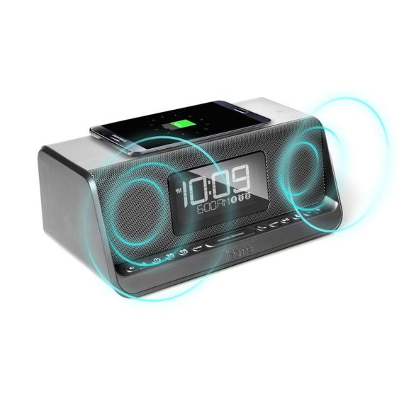 Акустична док-станція iHome IBN350G, Qi Wireless Charging, BT, NFC, USB, Aux Mic (IBN350V2G) | Зображення 3