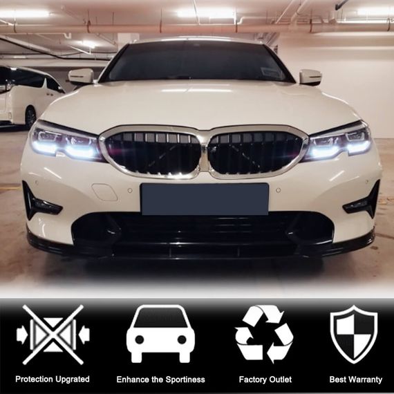 Накладка на передній бампер Lip V2 (для Base 2018-2022, Карбон) для BMW 3 серія G20/21 2018- рр | Зображення 3