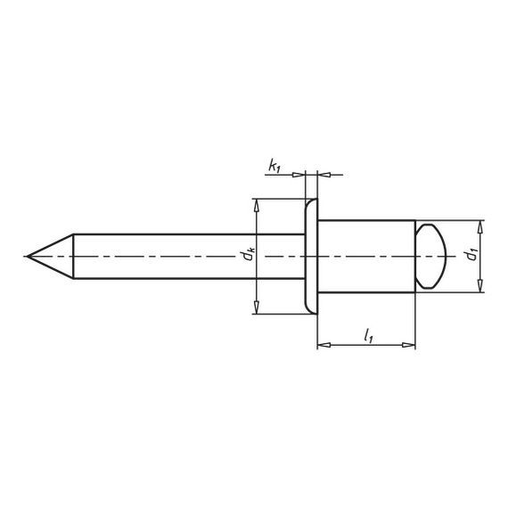 Заклепка витяжна Wurth CU/ST A2K 4X10мм | Зображення 1