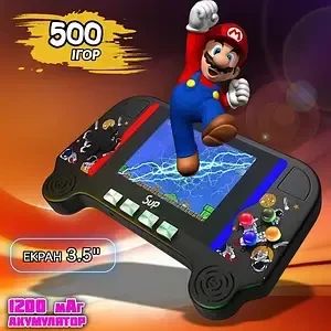 Портативная игровая консоль sup wide F3, 3,5 дюймов, 500 игр 16/8-битная игровая консоль-рокер | Зображення 1