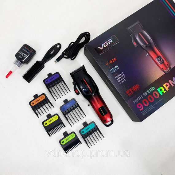Професійна електрична машинка для стрижки VGR V-026, Універсальна машинка для стрижки голови та бороди AS-25 | Зображення 9