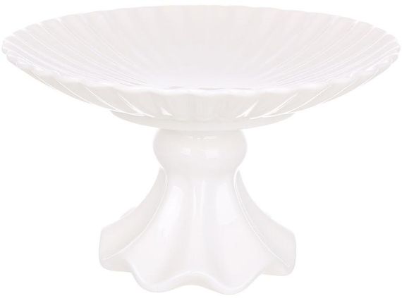 Фруктівниця порцелянова "White City" Ø25.4х15см на нозі